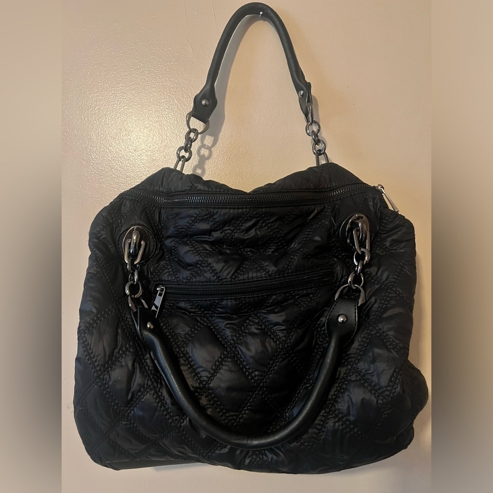 Inzi Black soft Quilted Women's Bag medium